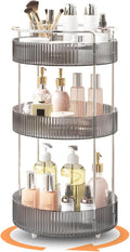 360° Rotating Makeup Organizer for Vanity, Skincare Perfume Organizers and Storage for Bathroom Countertop, Makeup Brush Holder Lazy Susan for Counter (Grey, 3 Tier)