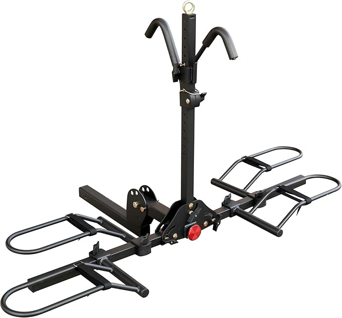 Young Bike Rack Hitch for Car - 200LB 2-Bike Rack Hitch Mount Platform Style Hitch Bike Rack，Smart Tilting & Easy Fold for Car SUV with 2 Inch Receiver，Bike Carrier Fits Up to 5-inch Fat Tire
