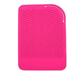 Heat Resistant Mat for Curling Iron, Flat Irons and Hair Straightener Hair Styling Tools 9" x 6.5", Food Grade Silicone, Pink
