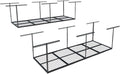 FLEXIMOUNTS 3x8 Overhead Garage Storage Rack,Adjustable Storage Organization System, Heavy Duty Metal Garage Ceiling Storage Racks, 2 pack, Black, Classic Series