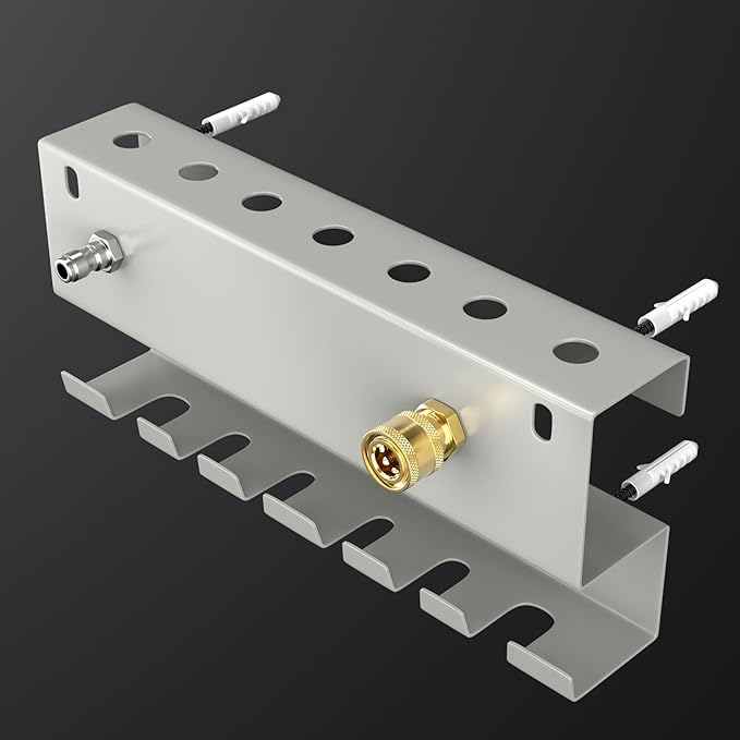 GASHER Pressure Washer Gun Holder, Wall Mount Foam Cannon Holder for Pressure Washer Gun, Fit 1/4 Inch Quick Connector