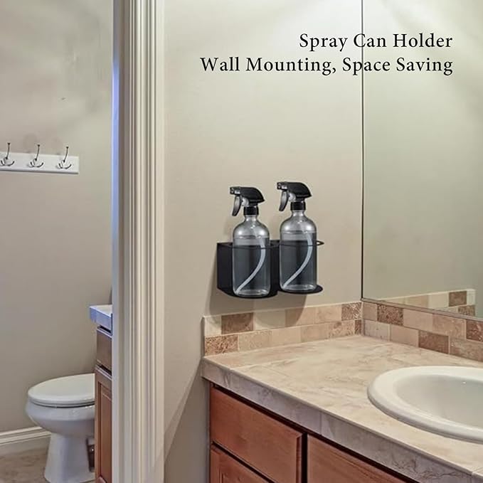 2PCS Spray Can Holder Multifunctional Metal Wall Mount Paint Bottle Rack Organizer for Home Garage Work Area