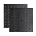 Pegboard Smith 16x16 inch Pegboard Wall Organizer Panels for Tool Storage, Workbench Tool Organization Peg Board(2 PCS, Black)
