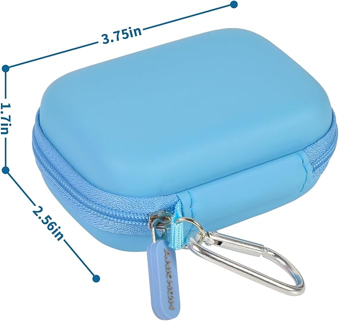 Carrying Case Compatible with Crucial X10/ X9 Pro 4TB/ 2TB/ 1TB Portable SSD, External Solid State Drive Hard Storage Holder Bag Fits for USB-C Cable (Box Only) (Blue)