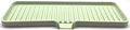Happitasa Silicone Soap Dish Tray and Sponge Holder with Drain Chute | Bathroom and Kitchen Sink Organizer Caddy (Pistachio, 12"x4", 7.4 Ounces)