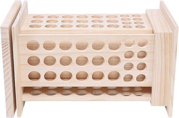 Rotating Essential Oil Rack, 104 Holes Cosmetic Display Cases, Wooden Essential Oil Bottle Storage Organizer,, Multi Layer Countertop Holder for Beauty Store, Bedroom, Store, Exhibition