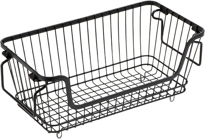 Stackable Storage Basket, Easy Application,32x16x14c, Deep Freezer Bins, Refrigerator Storage Bins, Versatile Organizer, For Chest Freezer Ice Cream Fruits Veggies