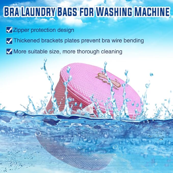 4Pcs Premium Durable Honeycomb Mesh Laundry Bags for Delicates, Large Bra Laundry Bags for Washing Machine, Lingerie Underwear & Intimates Wash Bag 6.7 x 6.7 x 7.5Inches