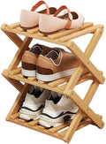 YYW Bamboo Shoe Rack for Entryway, Free Standing Shoe Racks Shelf Closet, Widen Foldable Vertical Shoe Storage Organizer for Living Room