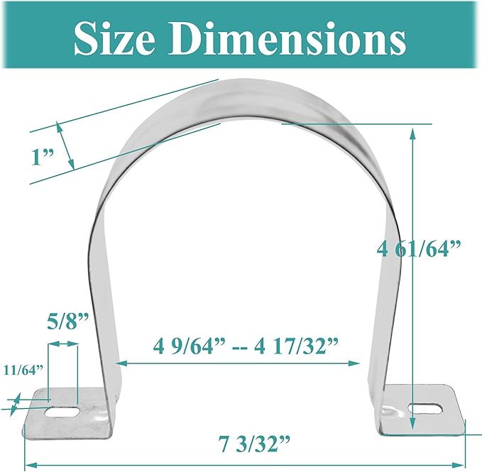 Dust Collection Hose and Pipe Holder Adjustable Hangers Bracket, Don’t Broken Like Plastic After Long Time, Durable Spray Iron, 5 PCS (Sliver, 4 Inch)