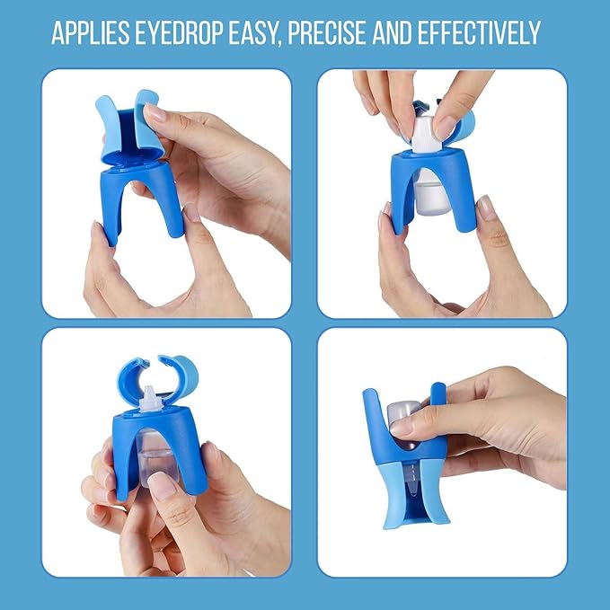 Remedic Eye Drop Guide with Silicone Adapter – Reusable Tool for Clean, Precise Eye Drop Application – Easy to Use Eye Drop Helper for Seniors, Caregivers & Family – Fits Most Eye Drop Bottles