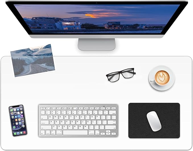 Clear Desk Mat, Non-Slip PVC Desk Protector Mat with Round Edge, Heat Resistant & Waterproof Clear Desk Writing Mat for Home and Office (27.6"*13.8")