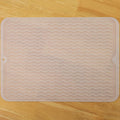 Silicone Dish Drying Mat for Multiple Usage,Easy clean,Eco-friendly,Heat-resistant Silicone Mat for Kitchen Counter or Sink,Refrigerator or drawer liner Translucent L 16 inches x 12 inches