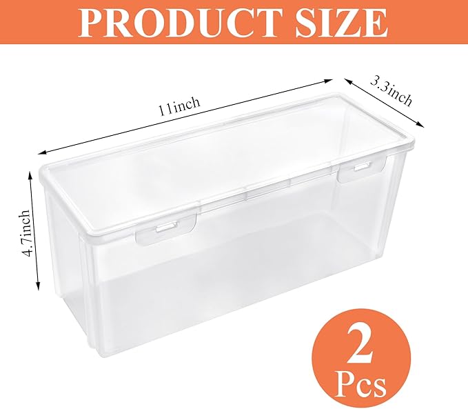 2Pcs Refrigerator Organizers and Storage, Clear Storage Tower for Breastmilk Storage Bags, PP Freezer Organizer Bins with Lid for Bottles Yogurt Storage Bags Pantry Kitchen Storage Container