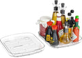 Yieach Clear Refrigerator Lazy Susan Turntable,11.9''x10.2'',Square Fridge Turntable Organizer,Large Rotating Fridge Tray for Kitchen,Countertop,Pantry,Cabinet,Jars and Condiment Organizer,Pack of 1