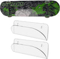 BiJun Skateboard Wall Mount Display Rack Skateboard Hanger Wall Mount Deck Clear Display and Storage Longboard Deck Horizontal Display Stand