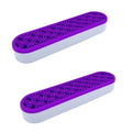 TANG SONG 2 PCS Silicone Make up Brush Holder Cosmetic Storage Box Desktop Organizers (Purple)