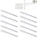 10 Pack 7‑Inch Adjustable Wire Shelf Brackets – Heavy‑Duty Double‑Track Closet & Wall Shelving System Supports（White）