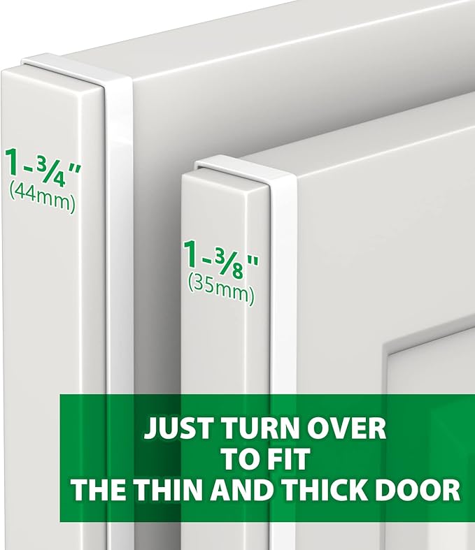 14" Over The Door Hooks, 4 Pack Widen Wreath Hangers Fit The 1-3/4" & 1-3/8" Door Thicknesses, Z-Shaped Metal Door Hanger Hooks for Hanging Wreaths, Hats,and Clothes (White-4Pack)