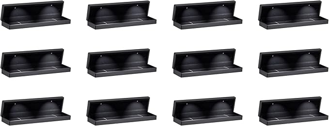 Allure - Bulk Case Of 12 - Luxury Bracelet Box With LED Light, Elegant Diamond Bracelet Case, For Unique Proposal Or Wedding, Long Rectanglar Black Velvet Interior Jewelry Display Gift Box.