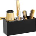 NIUBEE Hair Dryer Holder, Hair Tool Organizer Wall Mount, Blow Dryer Holder Cabinet Door, Bathroom Styling and Hot Tools Organizer for Flat Irons, Curling Irons (Black)