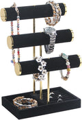 Bracelet Holder, 3 Tier Bracelet Display Holder, Detachable Velvet Jewelry Holder Organizer for Necklace, Watches, Bangle, Scrunchie (Black，3 Tier)