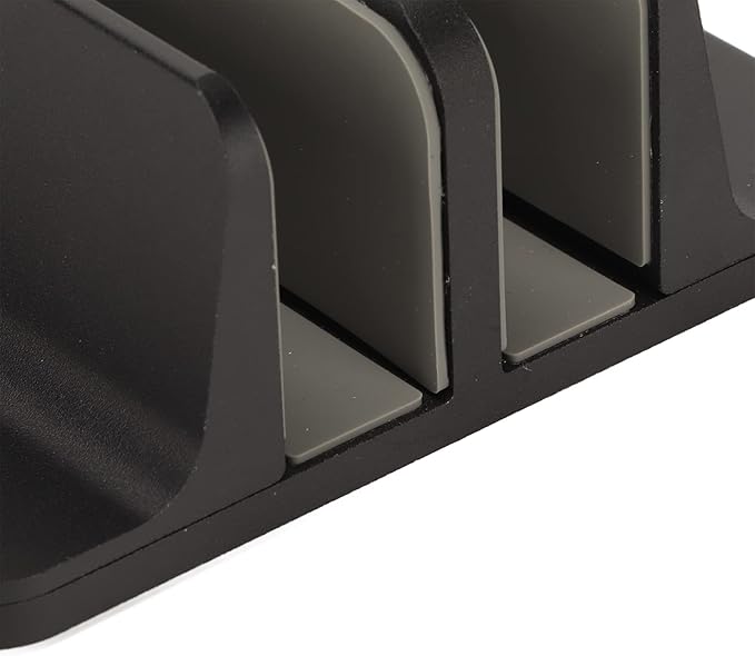 Pssopp Laptop Stand, Aluminum Alloy Vertical Holder with Silicone Protective Pad for Computers and Tablets, Ideal for Home Office and Students