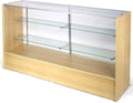 Only Hangers Full Vision Display Showcase, Collectible Display 72 Inches Wide - Maple
