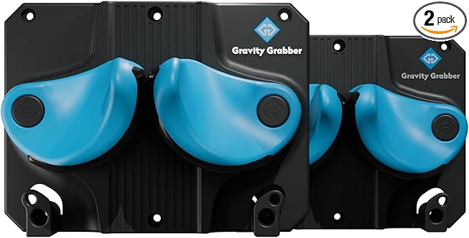 Gravity Grabber - Ultimate Ski & Snowboard Wall Rack | Secure, Non-Slip Storage | Fits Any Ski/Board | Garage Organization | Ski Storage Rack | Snowboard Storage Rack | Winter Gear Organizer | 2 Pck