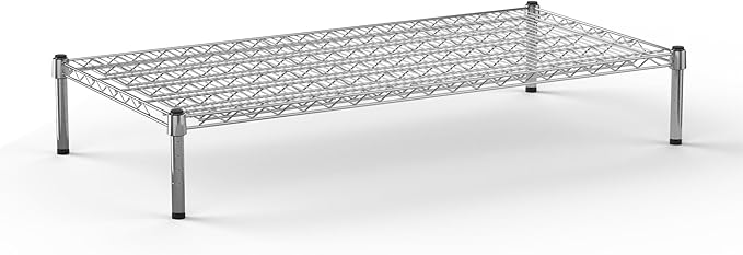 24" Deep x 48" Wide x 8" Height Wire Shelving Kit | 1-Tier | NSF Commercial Storage Rack Unit