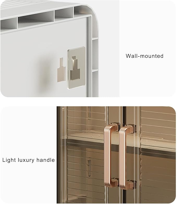 Without Drilling Wall Mounted Makeup Organizers Large Capacity Bathroom Storage Shelf for Cosmetics Skin Care Product