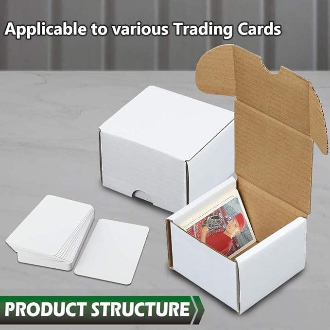 GRAND ORANGE 10pcs 200 count Cardboard Trading Card Storage Boxes box Brilliant white Corrugated Paper box