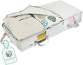 Under Bed Storage Containers for Toys, Clothes, Shoes etc. Underbed Organizer Bag that slides Under the bed without friction or wheels. Low profile 6 height is great for under the couch or other