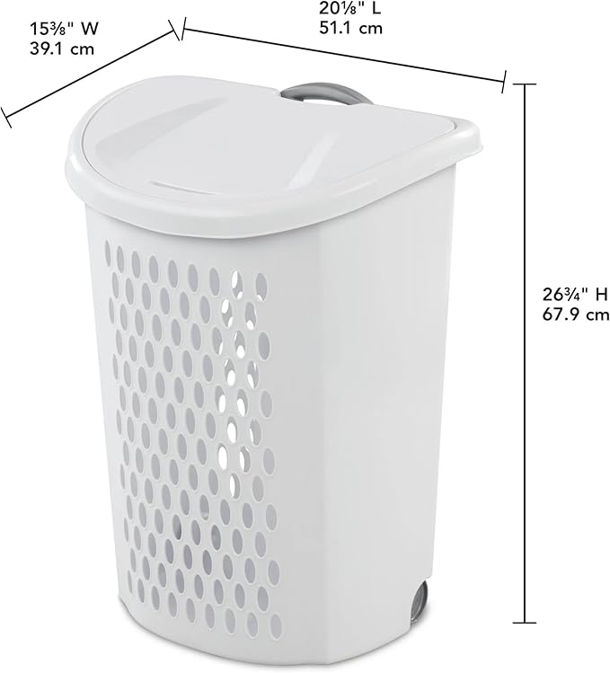 Wheeled Hamper Adult, White
