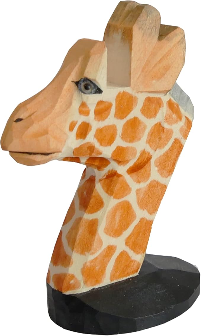 Red Dollar Handmade Wood Carved Animal Eyeglass Holder, Cute Sunglasses Display Stand, Nightstand Home Office Desk Decor, Christmas Holiday New Year Business Men Women Adults (Giraffe)