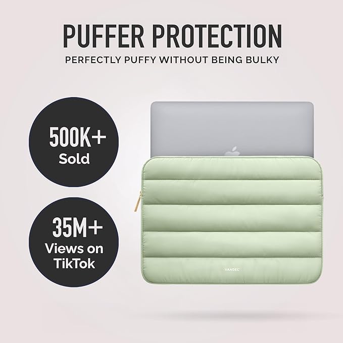 Vandel Portable Electronic Device Cover, Laptop Sleeve 15-16 Inch for Women and Men, Compatible with MacBook Pro, HP, Dell, Asus, Lenovo, Protective but Soft, Fits in Your Bag, Unique Puffy Design