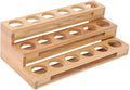 3 Tier Essential Oil Holder Stand, 1.4in Hole Diameter Wood Cosmetic Storage Organizer Rack, Makeup Display Stand for 18 Bottles