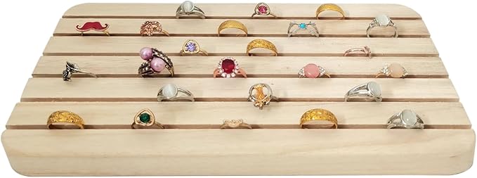 Natural Wood Business Card Holder Wooden Earring Display Stands Jewelry Retail Display for Selling Earring Showing Ring organizer