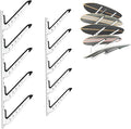 Snowboard Wall Mount, Adjustable 5/6 Board Surfboard Rack, Surfboard Wall Hangers for Surfboard, Wakeboard, and Snowboard Storage at Home or Garage
