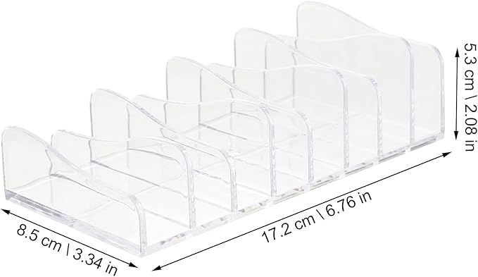 Uonlytech 2pcs Transparent Eyeshadow Palettes Organizer Makeup Holder Cosmetic Storage Stand for Vanity Desktop Scratch-resistant Pallet Display Rack for Easy Access and Neat Arrangement