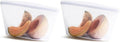 Stasher Premium Silicone Reusable Food Storage Bag, Clear | Microwave, Sous Vide, Dishwasher, Oven and Freezer Safe | BPA Free, Leak-free, Eco-friendly, 8-Cup Bowl (Pack of 2)