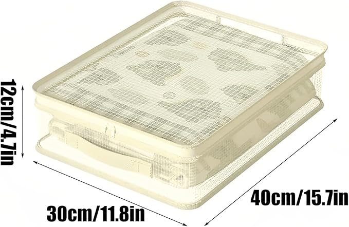 Stackable storage-Organizer – Foldable Sheet And Blanket Bag, Portable Handle Container, Home Closet Space Saver | Bedroom Dorm Room storage-For Bedding, Clothing, And Seasonal Garments