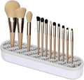 Unaone Silicone Makeup Brush Holder, Multipurpose Beauty Tool Organizer Make up Brush Storage Stand for Painting Pen Brushes Nail Clippers Drill Pens Ruler Sewing Craft Tools (Grey)