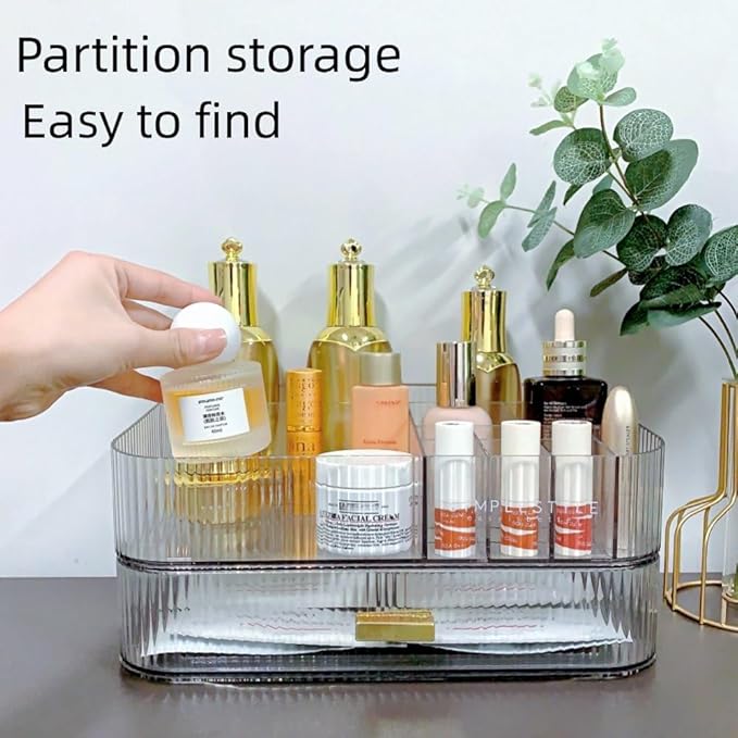 Makeup Organizer with Drawers Stackable Skincare Cosmetic Makeup organization for vanit Bathroom Desk Countertop