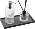 FREELOVE Concrete Decorative Trays for Perfume Cosmetic Bottles Jewelry Jar Candle, Cement Serving Tray for Bathroom Vanity Counter Coffee Table Toilet Tank (Dark-Grey, Rectangle 5.3''X11'')