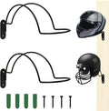 2 Pcs Helmet Rack Hanger Wall Mount Display, Helmet Holder Hooks Wall Mount for Equestrian Motorcycle Hat - Black