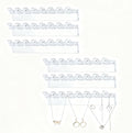 6 Pack Acrylic Necklace Hanger Wall Mounted Necklace Organizer Hanging Jewelry Organizer with 48Hooks for Necklaces, Earrings and Bracelets