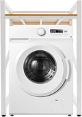 Over The Washer and Dryer Storage Shelf, Height Adjustable Washer Dryer Stacking Rack Stand for Bathrooms Laundry Rooms, Load Capacity 660 lbs