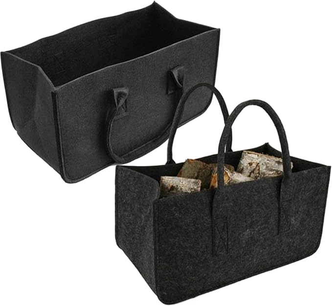 Felt Storage Bins 2Pcs 20x10x10 Inch Large Capacity Felt Basket with Handle Multi-Purpose Bag for Grocery, Shopping, Basket, Storage Bins