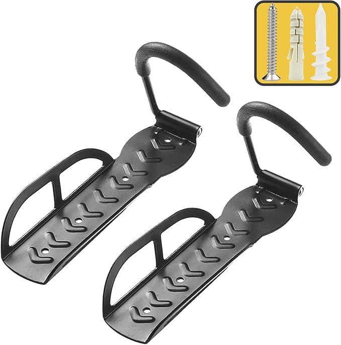 Garage Wall Mount Bike Rack 2 Pack Vertical Bicycle Hanging Hooks for Indoor Storage